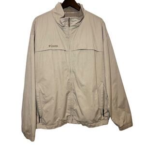 Columbia Women's Beige Lightweight Full-Zip Jacket Size 2XL